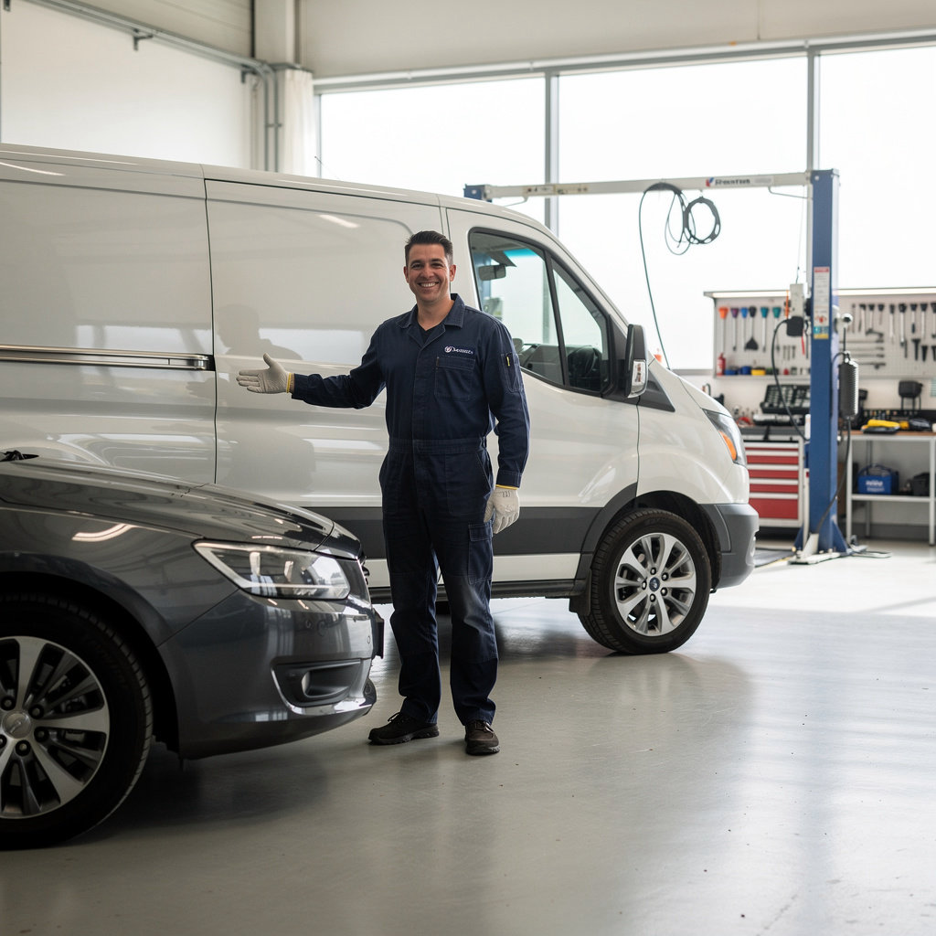 National Auto Body & Paint technician performing expert auto body repair in Goleta, CA